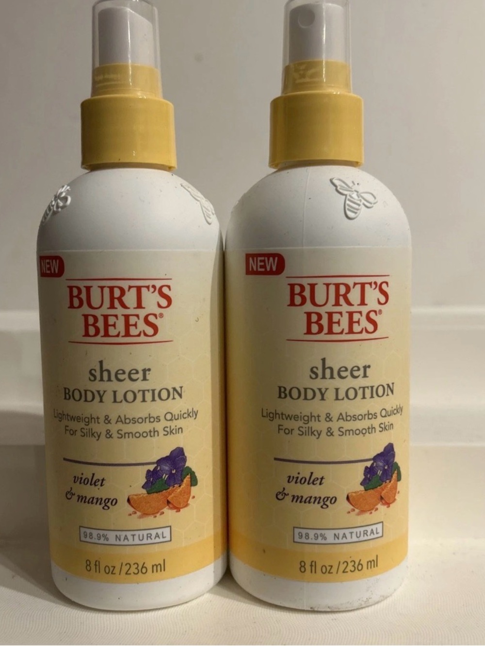 Burt's Bees Sheer Body Lotion - Yellow & Purple Accents